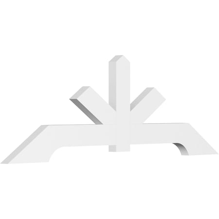 Ekena Millwork Vanguard Architectural Grade PVC Gable Bracket, 60"W x 20"H x 2"D x 4"F, 8/12 Pitch GBP060X20X0204VAN00